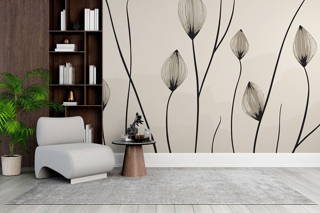 - Elegant lines of delicate blooms