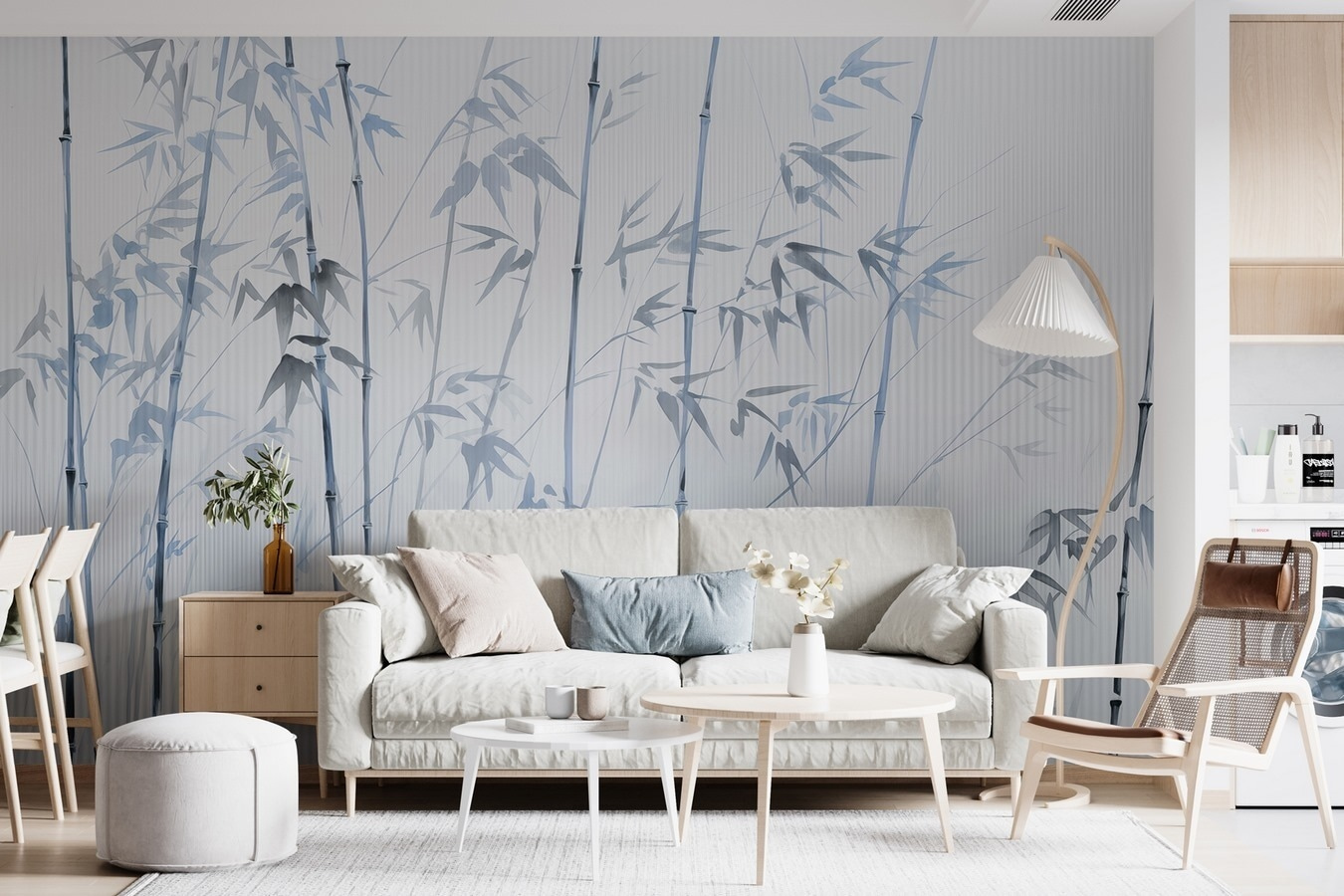 Gentle bamboo silhouettes in soft hues