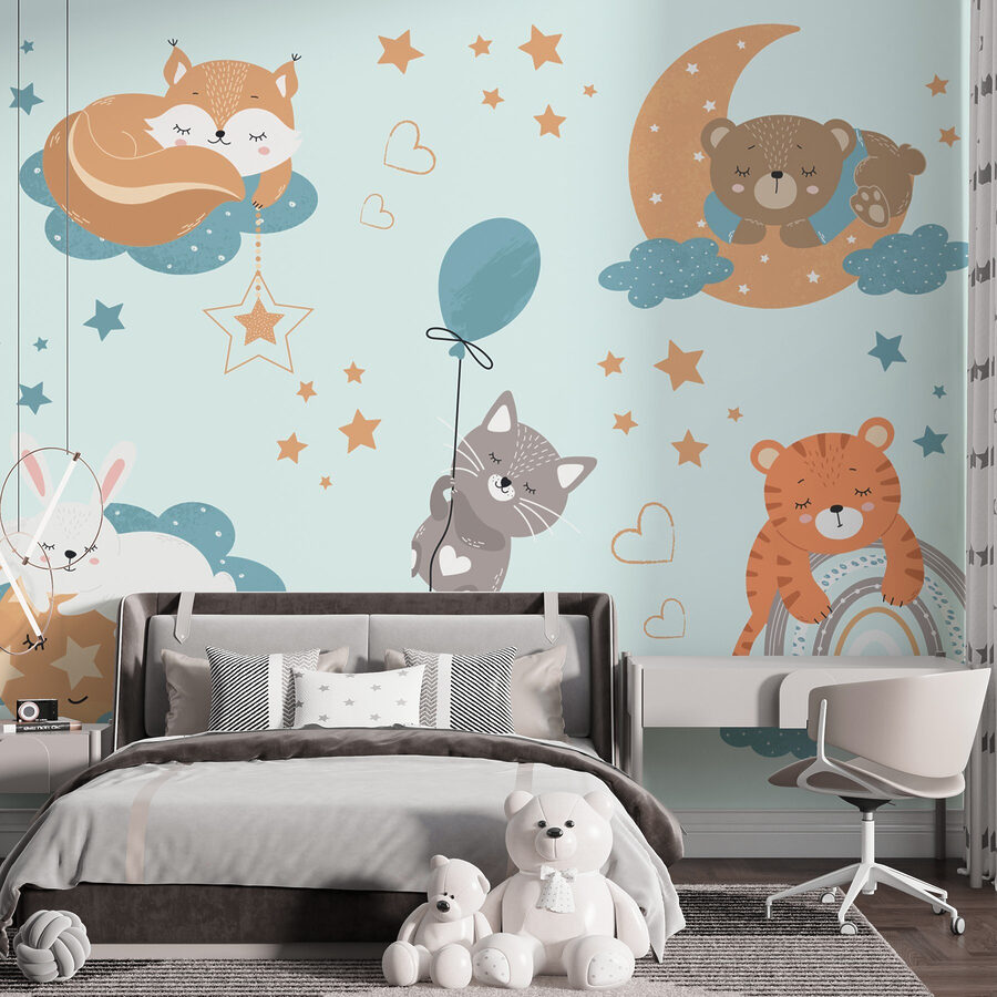 Fototapet Colecție de animale de desene animate - imagine 2
