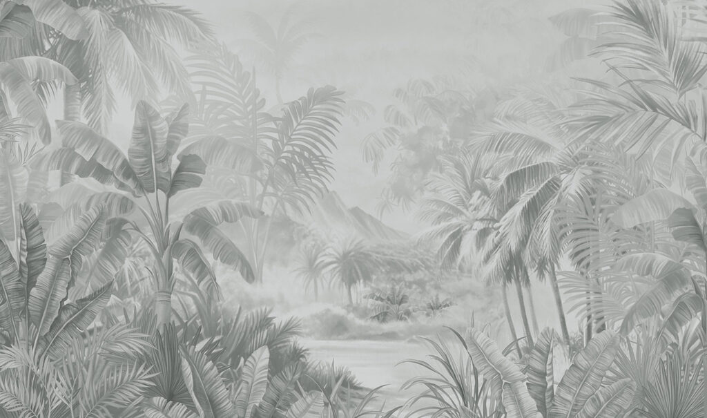 Imagine în scară de gri a unei păduri tropicale Imagine în scară de gri a unei păduri tropicale