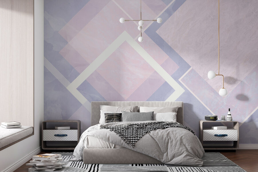 Compoziție abstractă de design geometric pastel