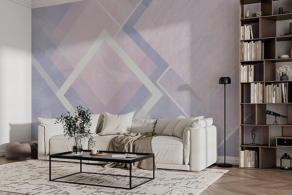 Compoziție abstractă de design geometric pastel Compoziție abstractă de design geometric pastel