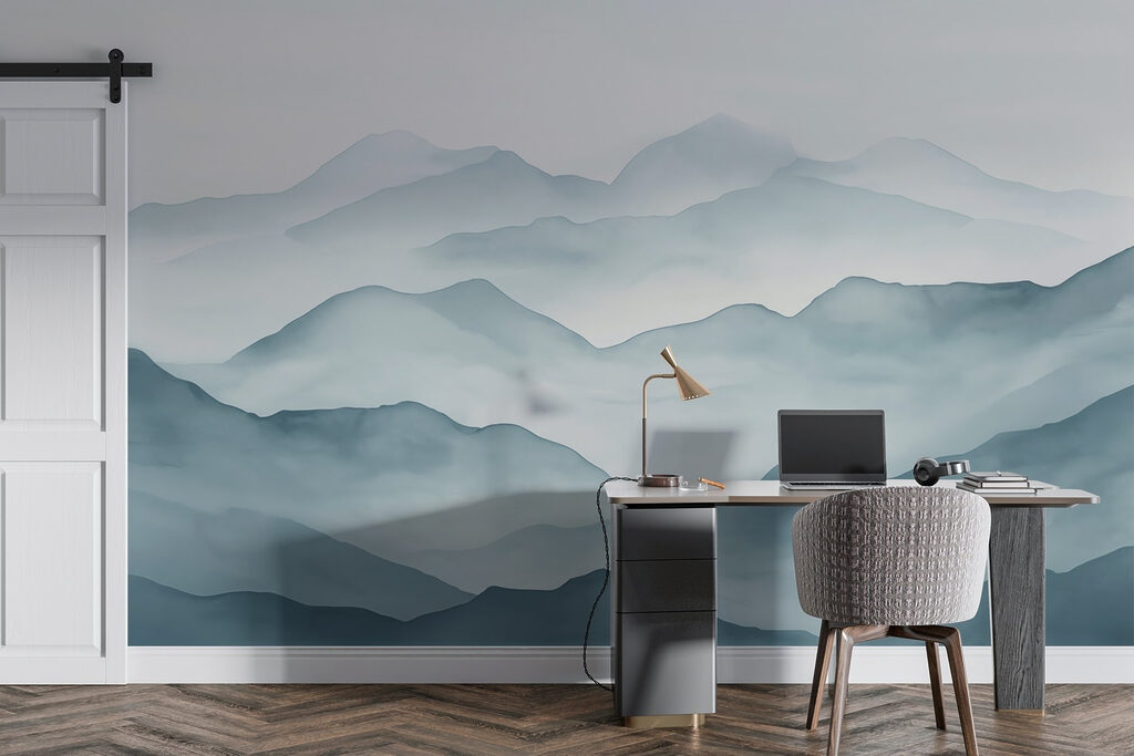 Foggy mountain range Foggy mountain range