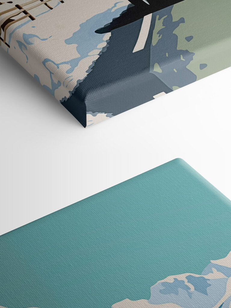 Car driving on a snowy road Car driving on a snowy road