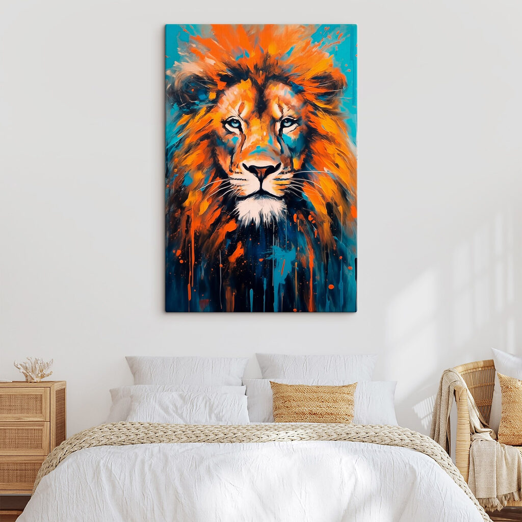 Painting of a lion Painting of a lion