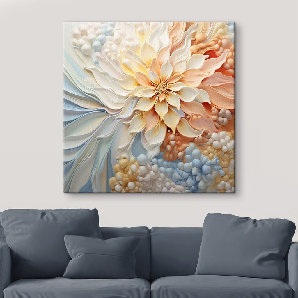 Soft petals in pastel hues bloom