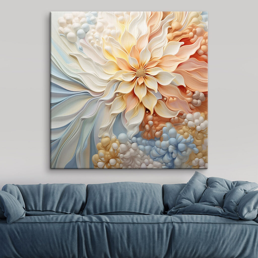 Soft petals in pastel hues bloom