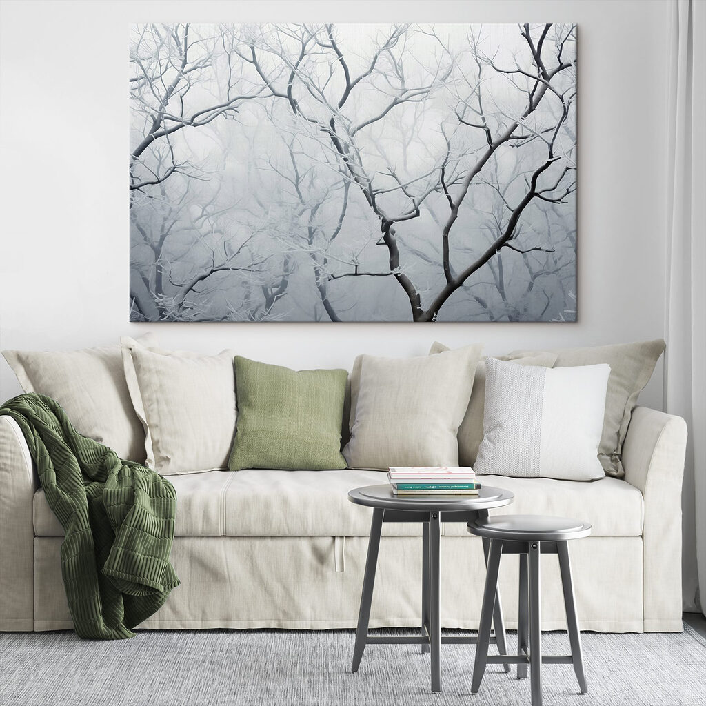 Tree branches with snow on them Tree branches with snow on them
