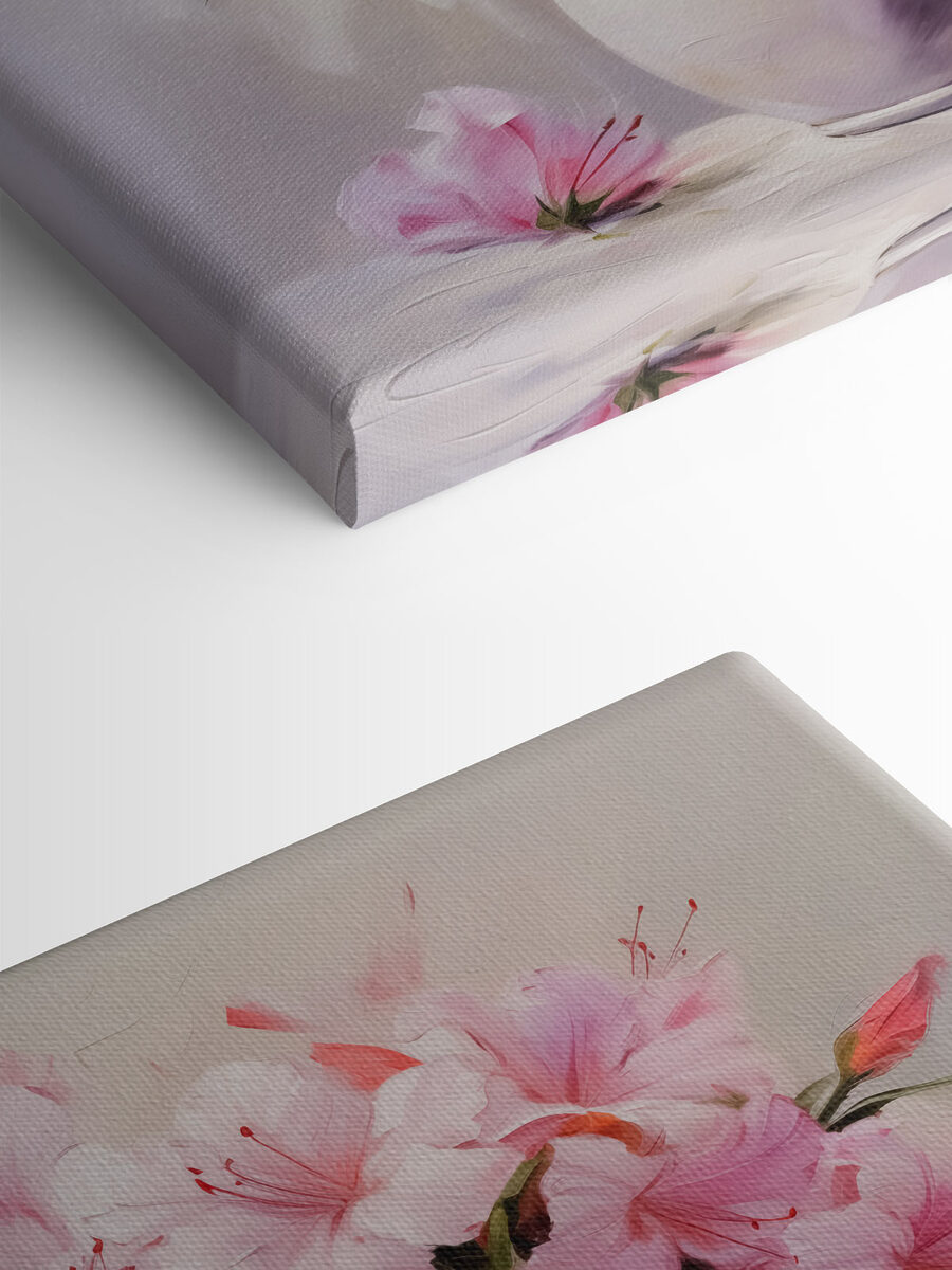 Pictura de flori roz într-o vază Pictura de flori roz într-o vază