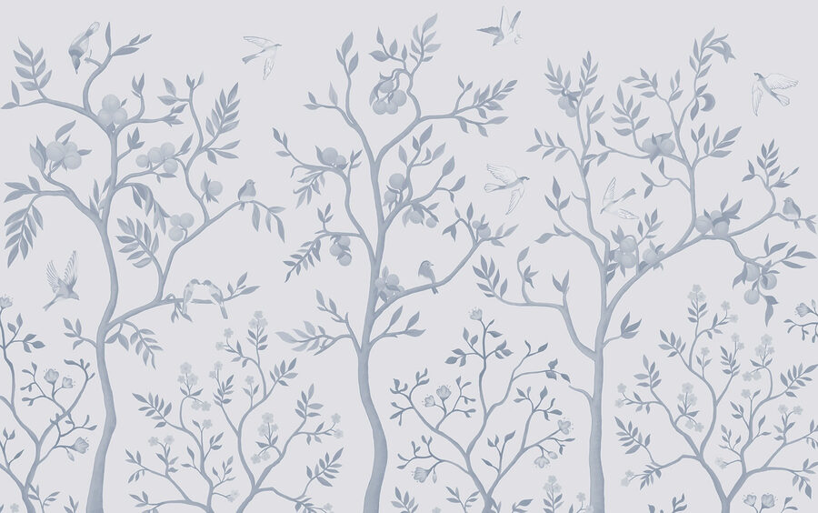 Wallpaper cu păsări și copaci Wallpaper cu păsări și copaci