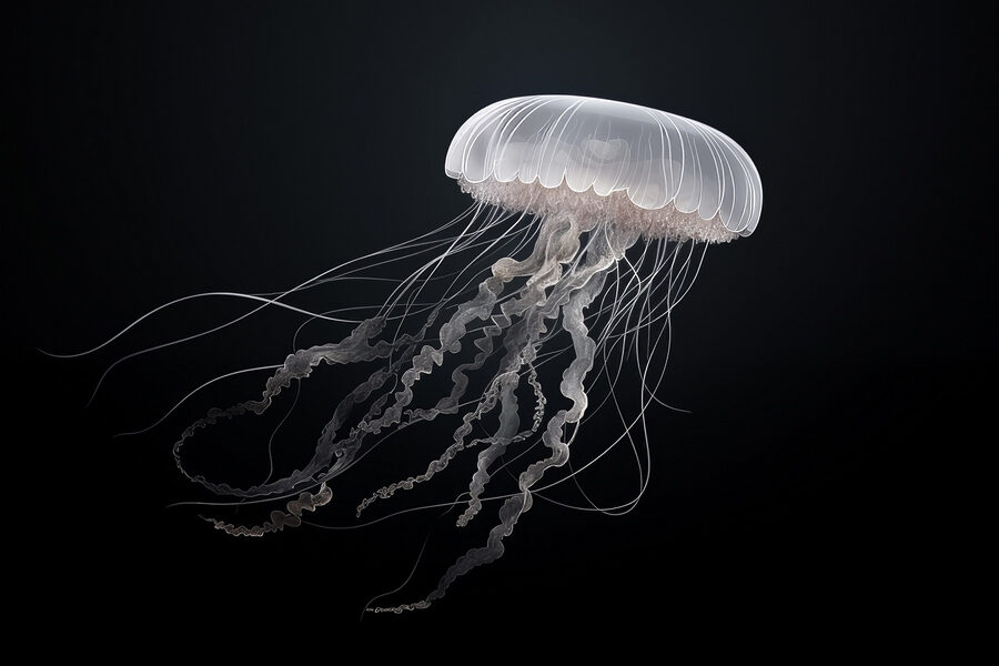 Meduze cu tentacule lungi