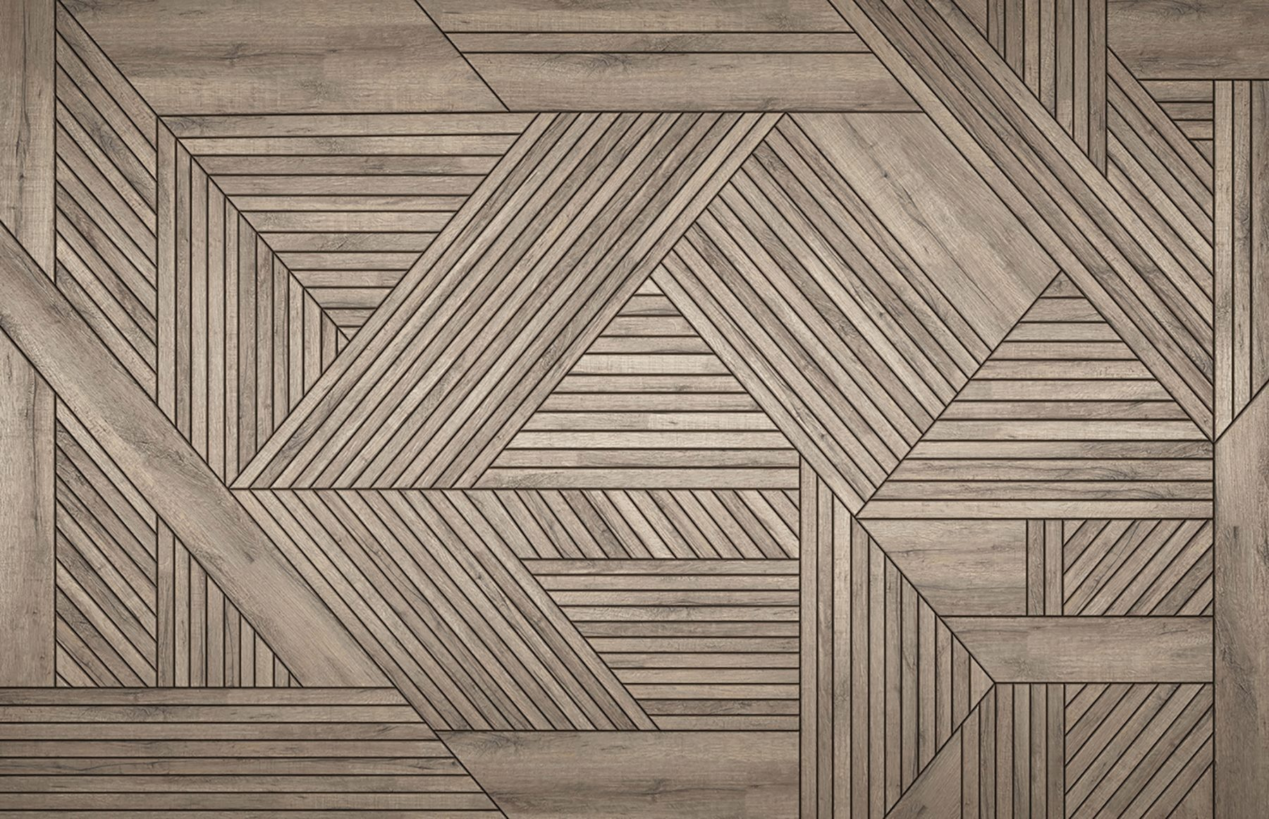 Wood floor with a pattern