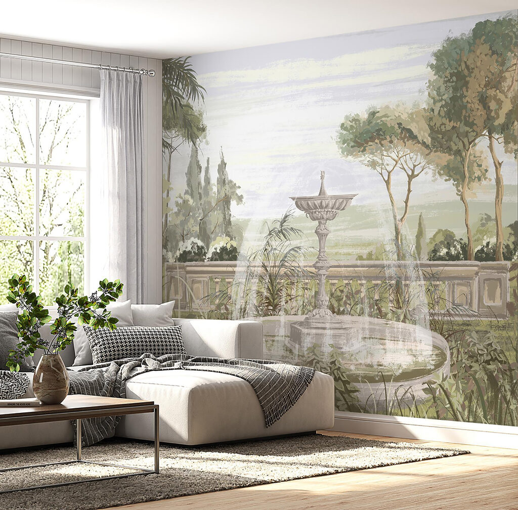 Water fountain in a garden Water fountain in a garden