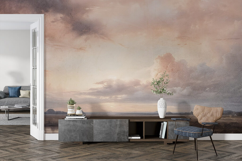 Landscape with a body of water and clouds