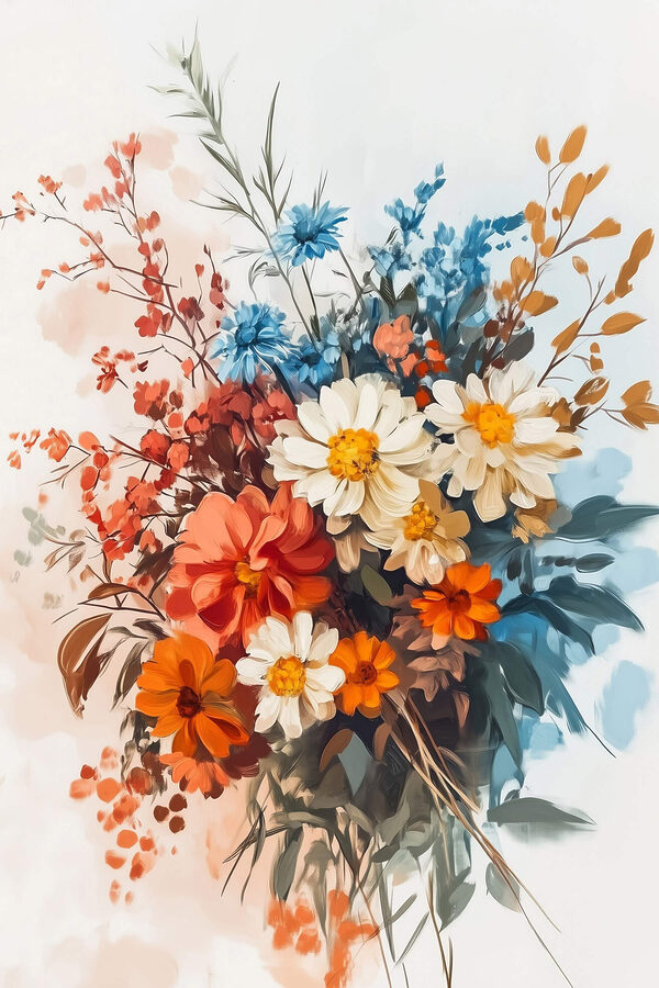 Pictura de flori într-o vază Pictura de flori într-o vază