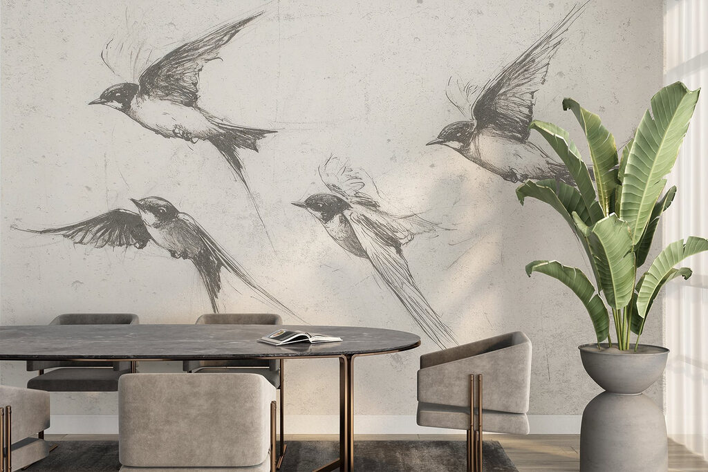 Group of birds flying Group of birds flying