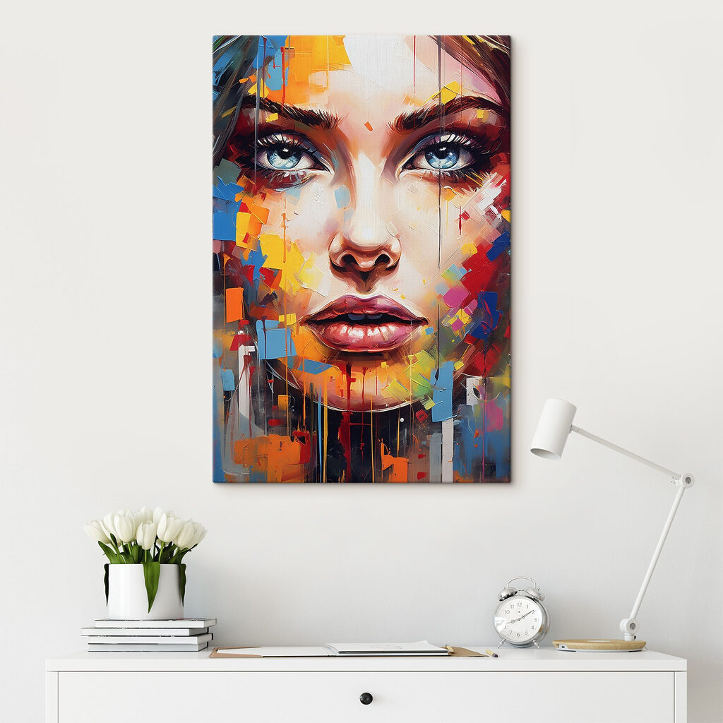 Painting of a woman's face