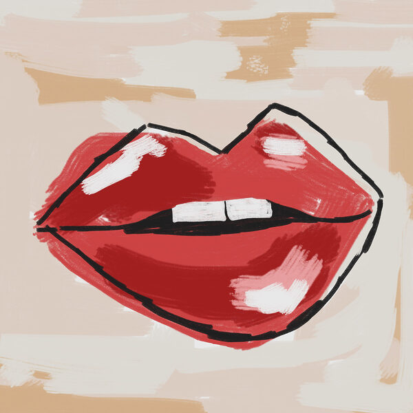 Desenul unei buze roșii Desenul unei buze roșii