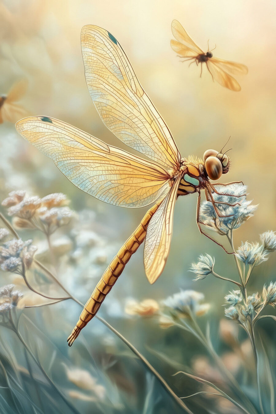 Dragonfly on a flower Dragonfly on a flower