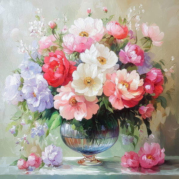 Pictura de flori într-o vază Pictura de flori într-o vază