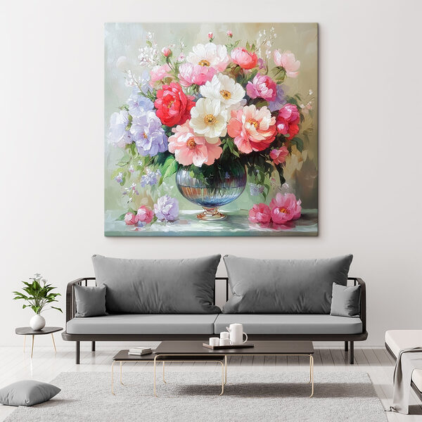 Pictura de flori într-o vază Pictura de flori într-o vază