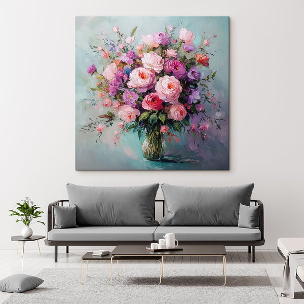 Pictura de flori într-o vază Pictura de flori într-o vază