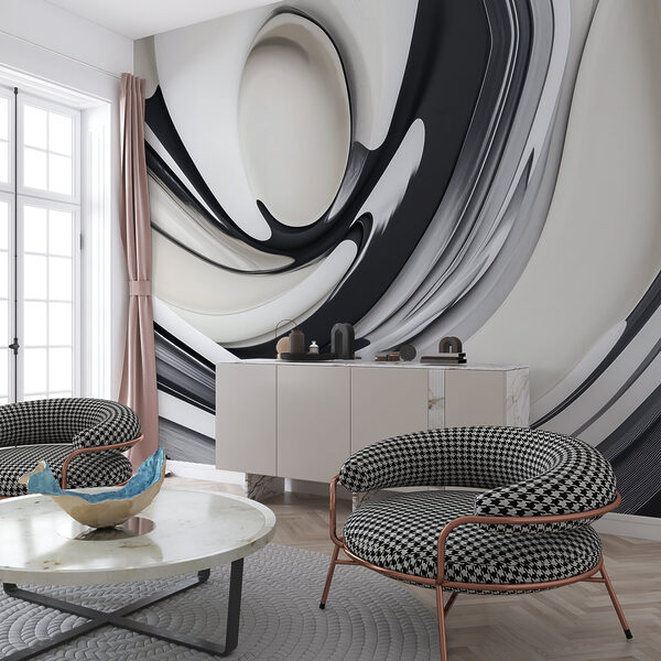 Design spiralat alb și negru Design spiralat alb și negru
