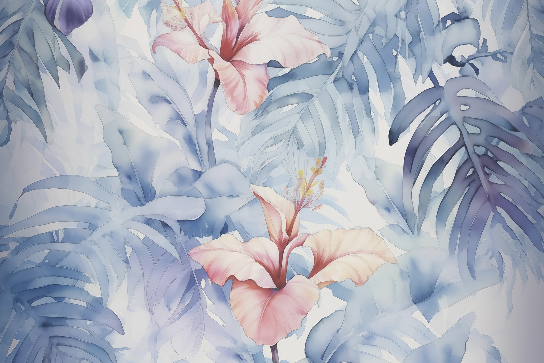Soft petals amid serene foliage Soft petals amid serene foliage