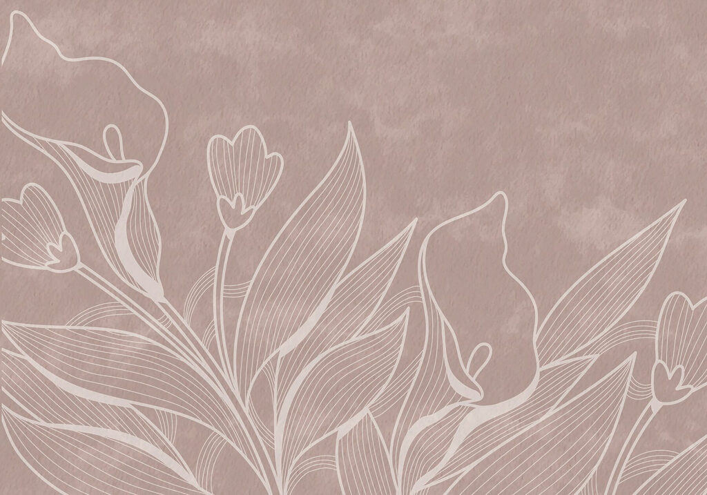 Delicate florale line art design Delicate florale line art design