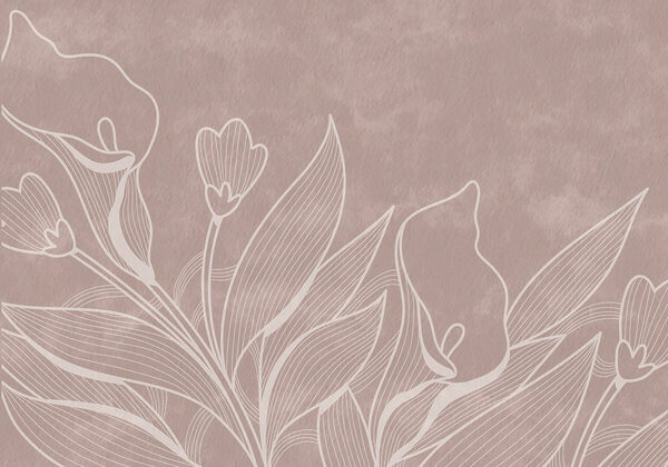 Delicate florale line art design Delicate florale line art design