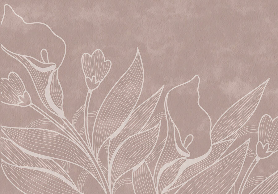 Delicate florale line art design