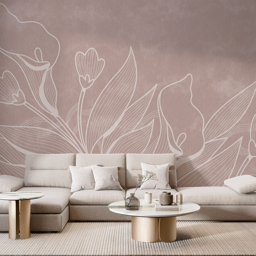 Delicate florale line art design