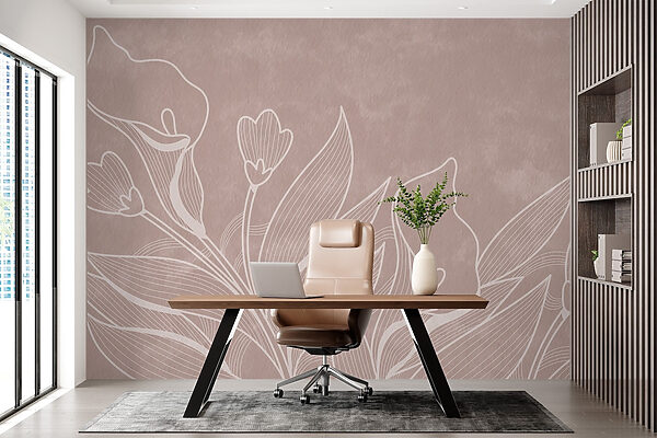 Delicate florale line art design Delicate florale line art design