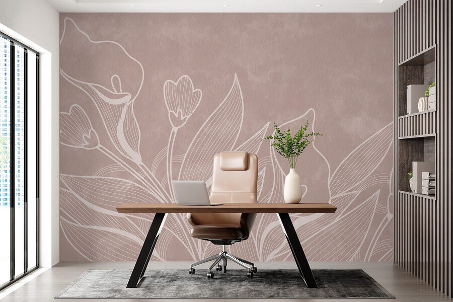 Delicate florale line art design