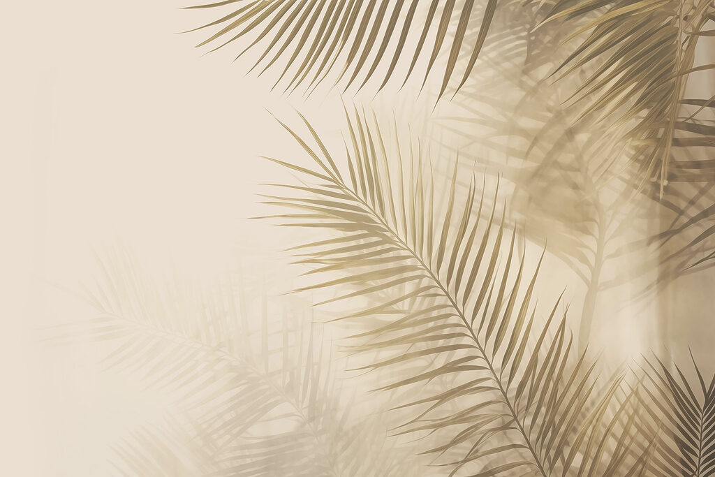 Soft leaves against a muted backdrop