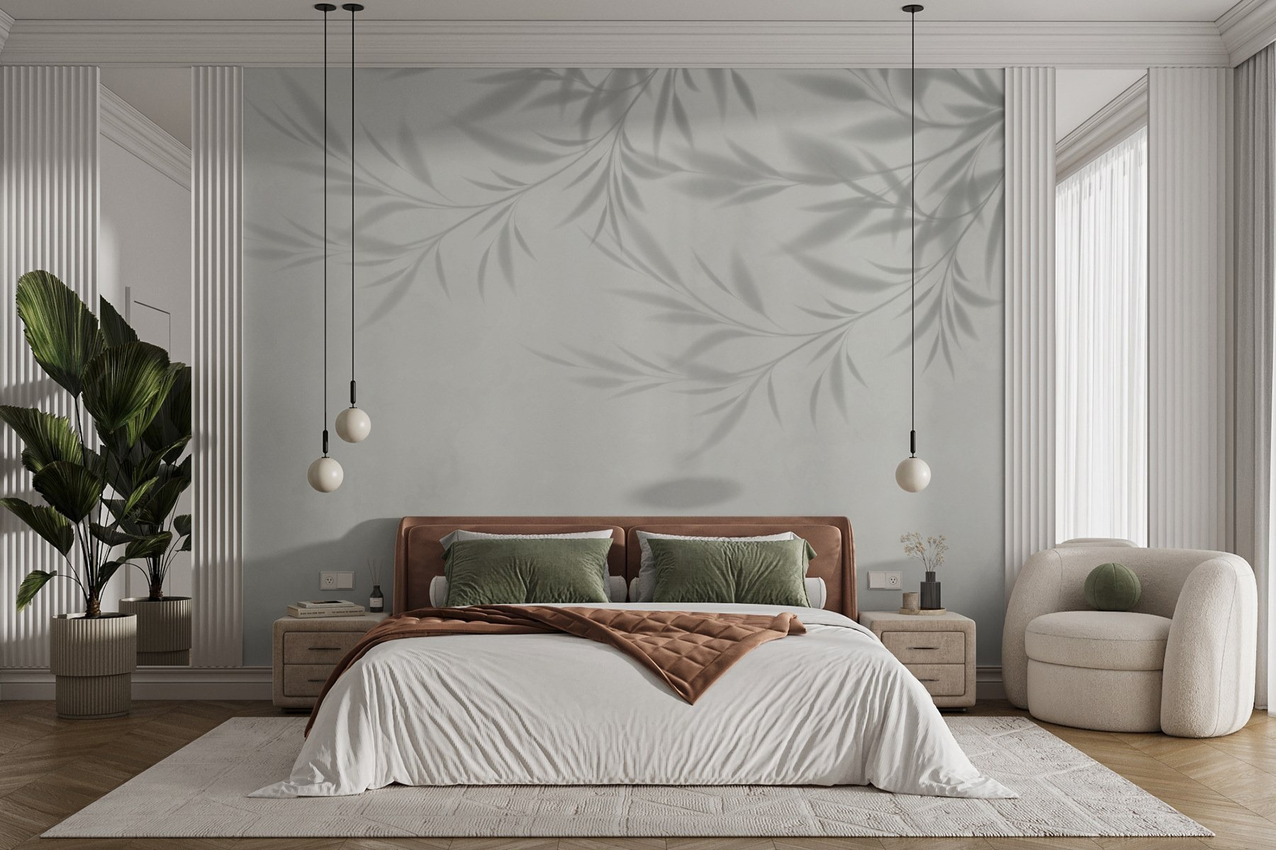 Shadow of leaves on a wall Shadow of leaves on a wall