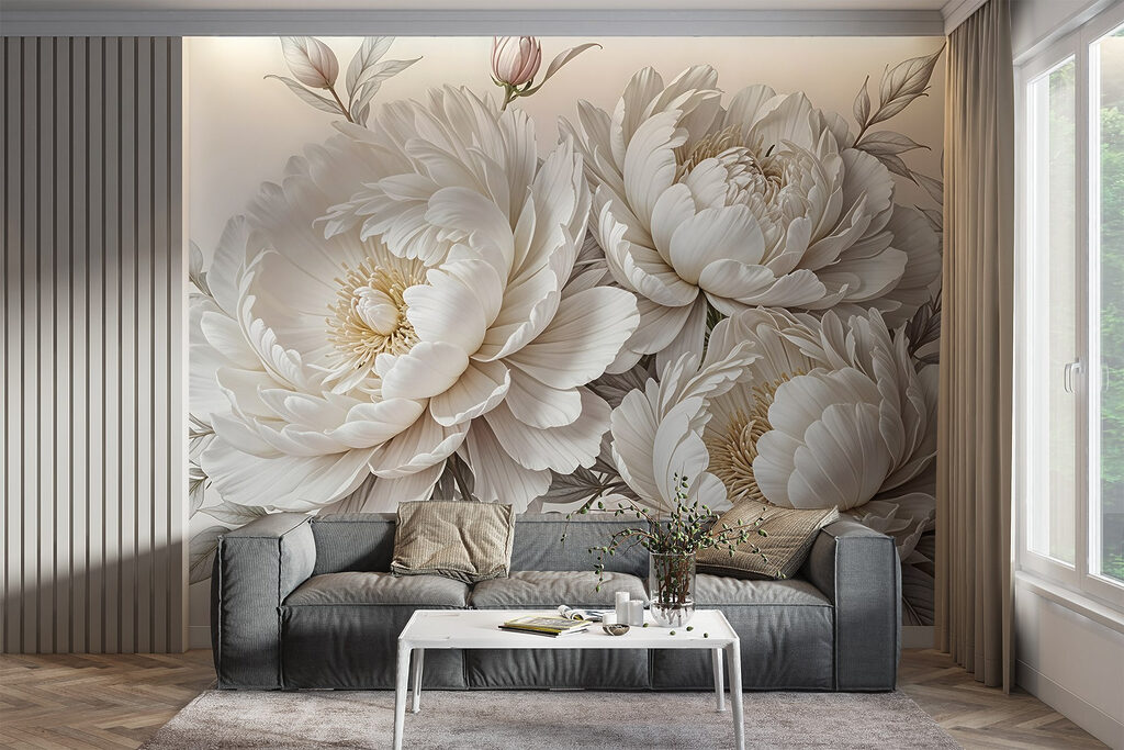 Group of white flowers Group of white flowers