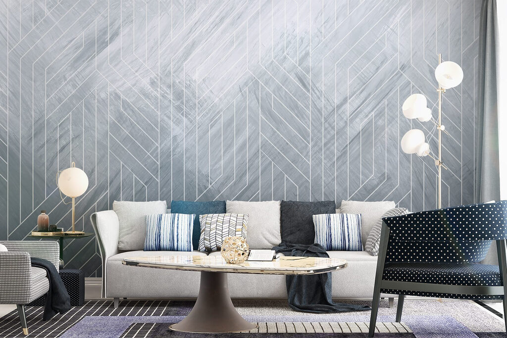 White lines on a gray surface