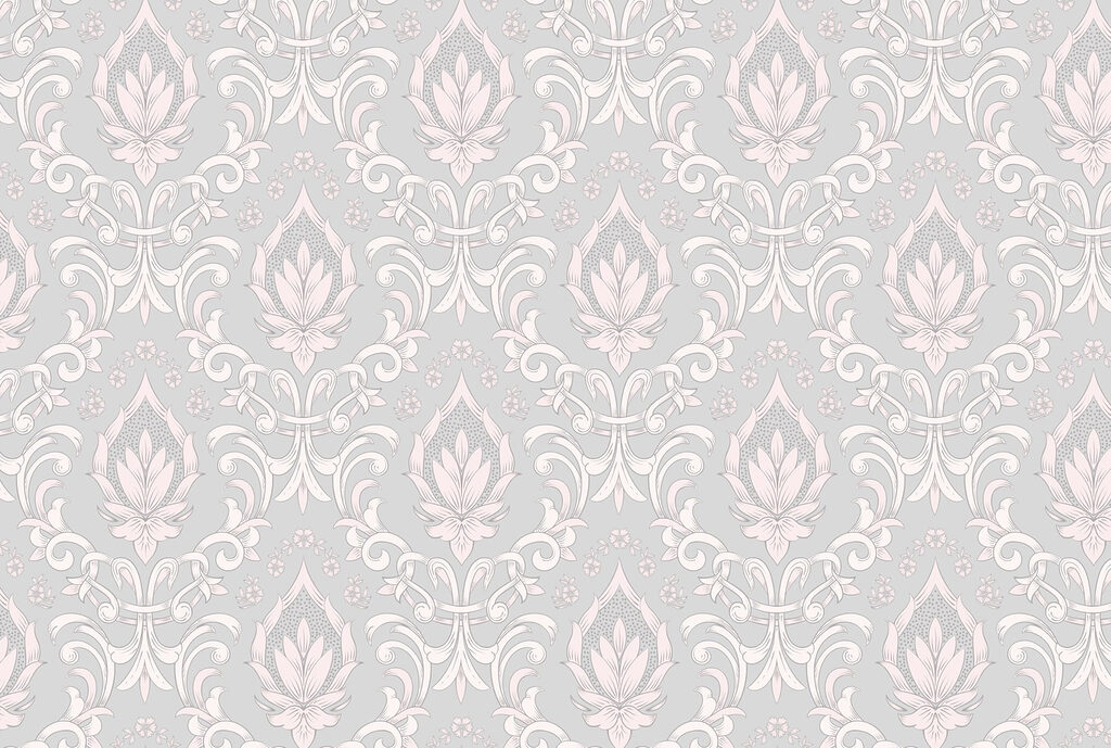 Wallpaper cu desene roz și alb Wallpaper cu desene roz și alb