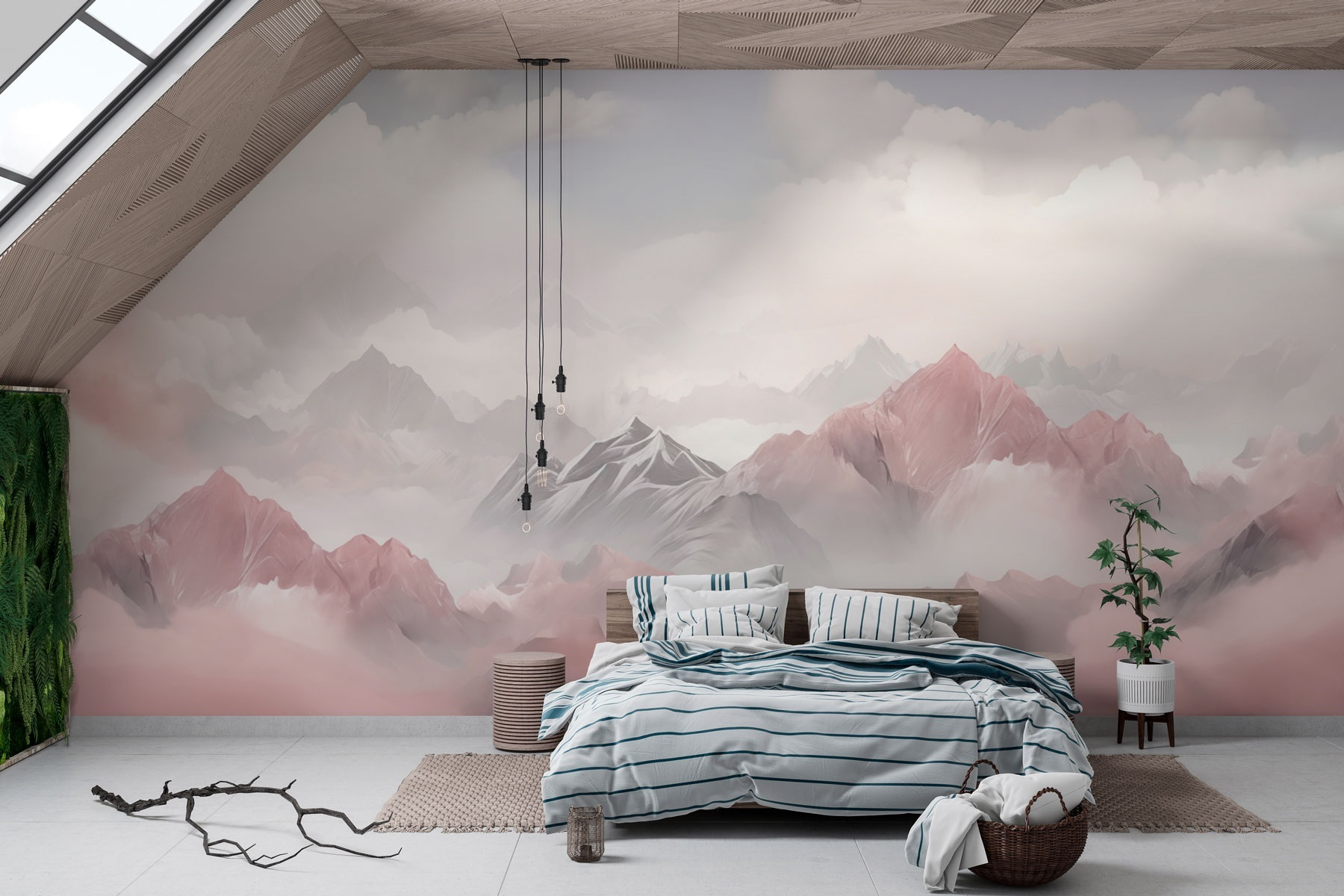 Mountain range with clouds Mountain range with clouds