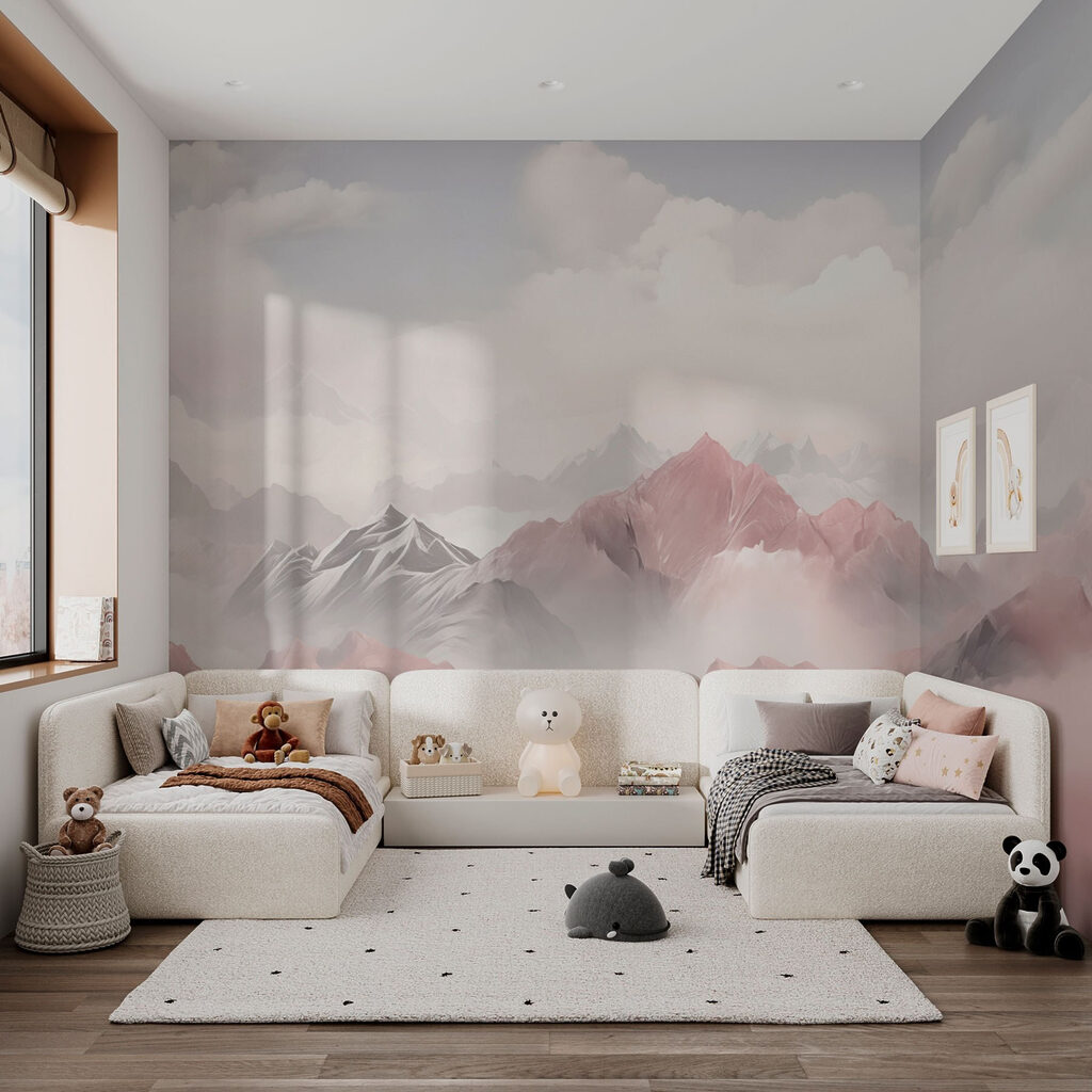 Mountain range with clouds Mountain range with clouds