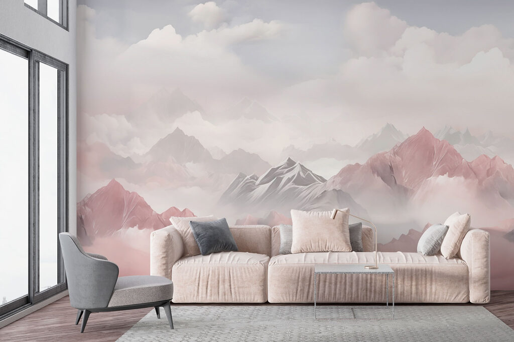 Mountain range with clouds Mountain range with clouds