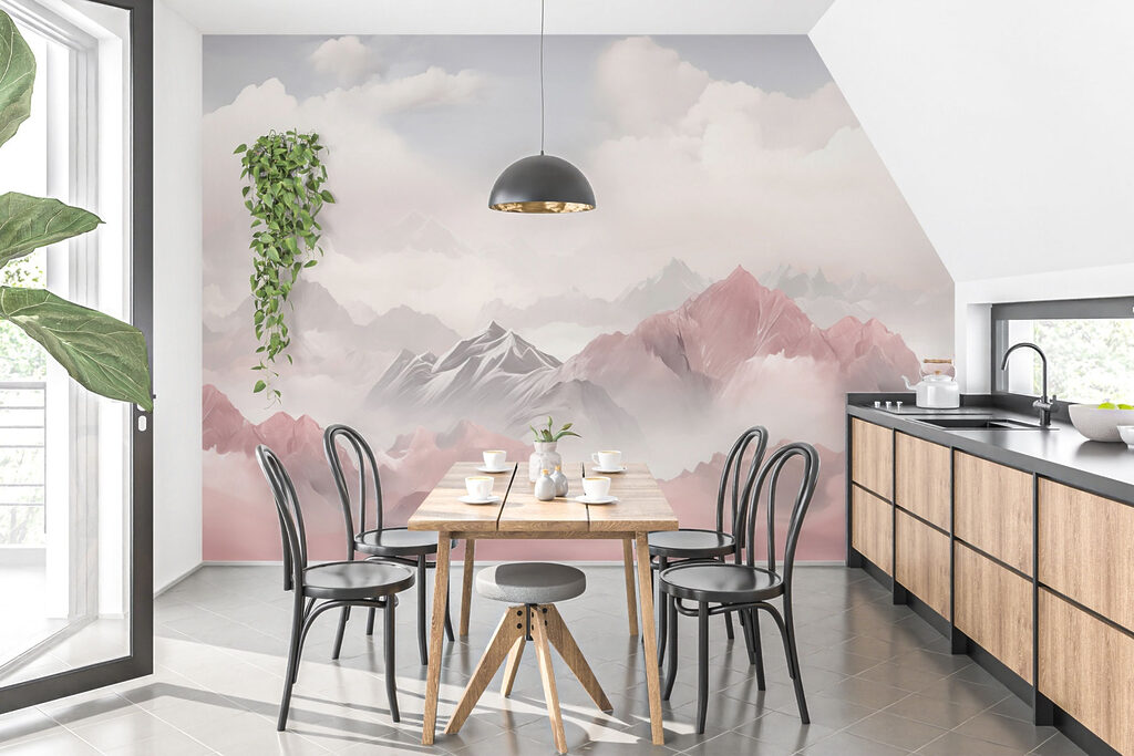 Mountain range with clouds Mountain range with clouds