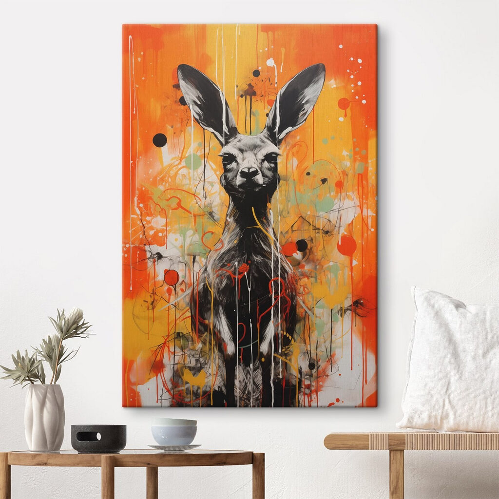 Painting of a kangaroo Painting of a kangaroo