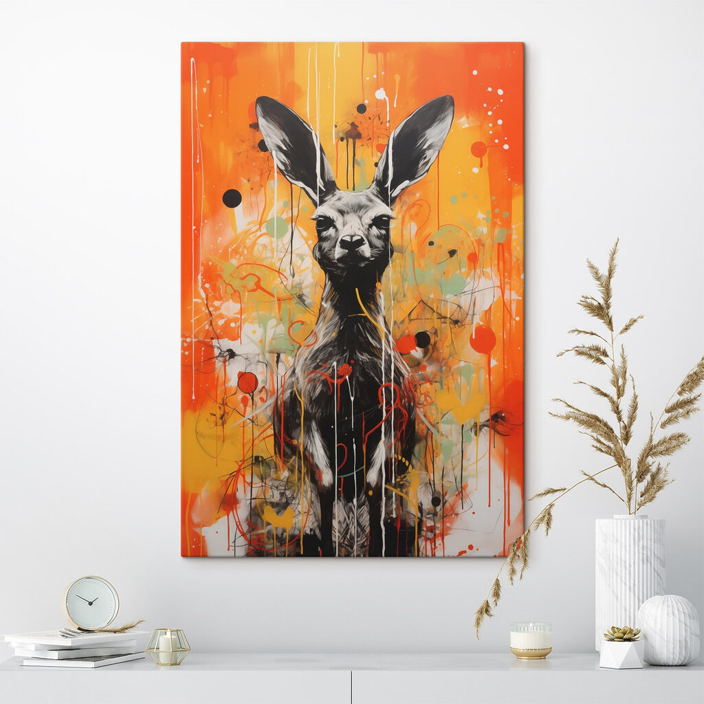 Painting of a kangaroo Painting of a kangaroo