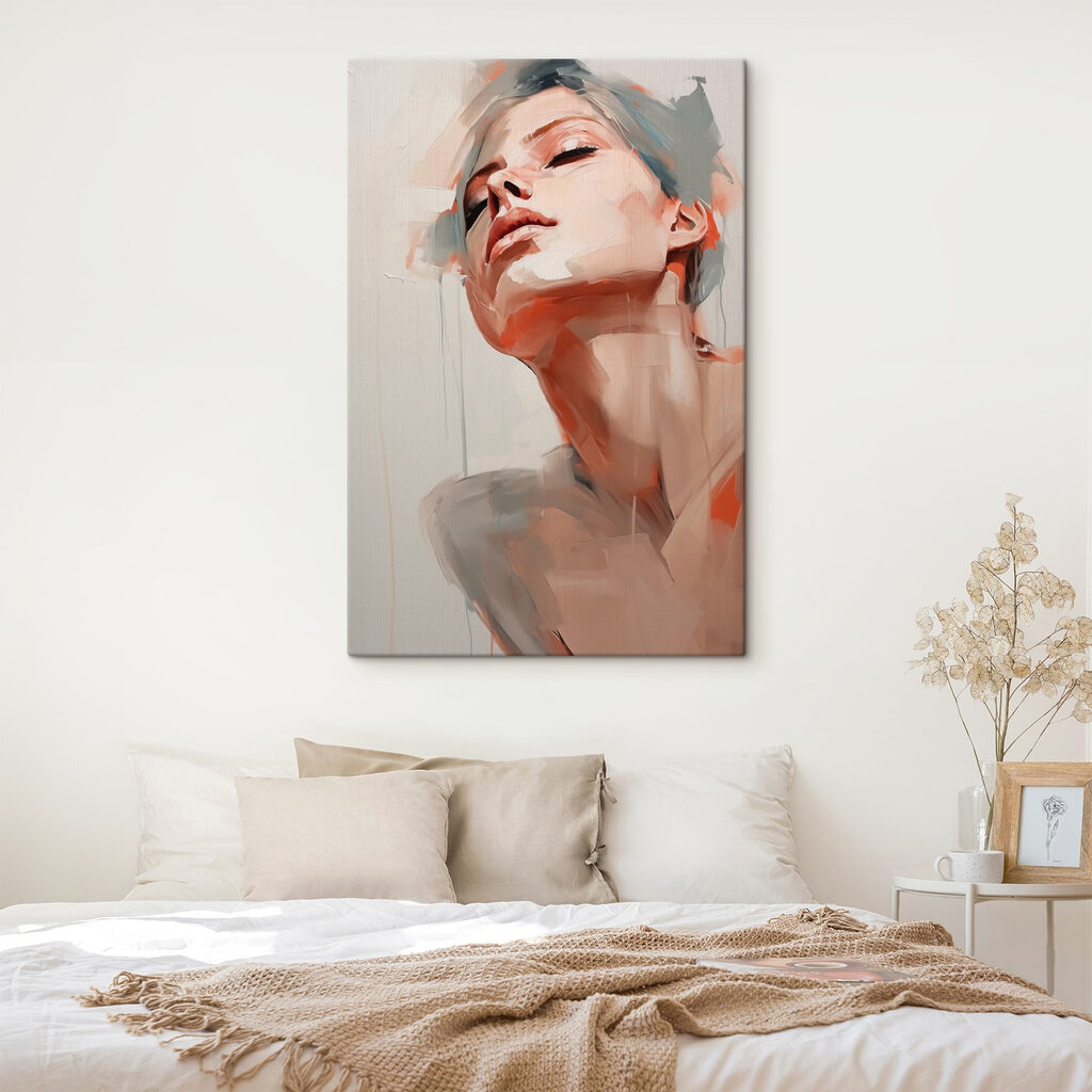 Painting of a woman's face Painting of a woman's face