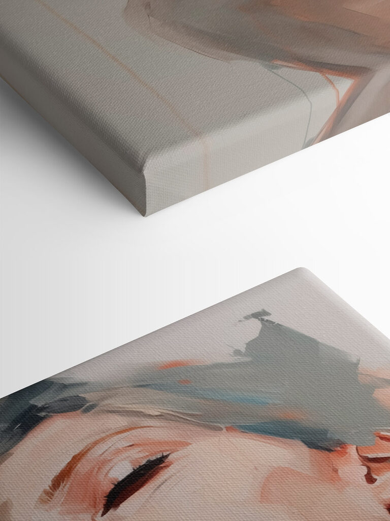 Painting of a woman's face Painting of a woman's face