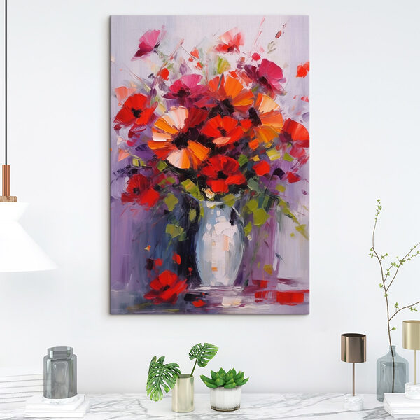 Pictura de flori într-o vază Pictura de flori într-o vază