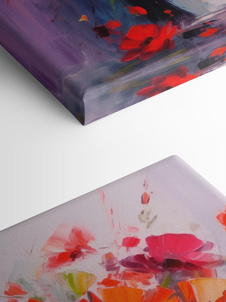 Painting of flowers in a vase