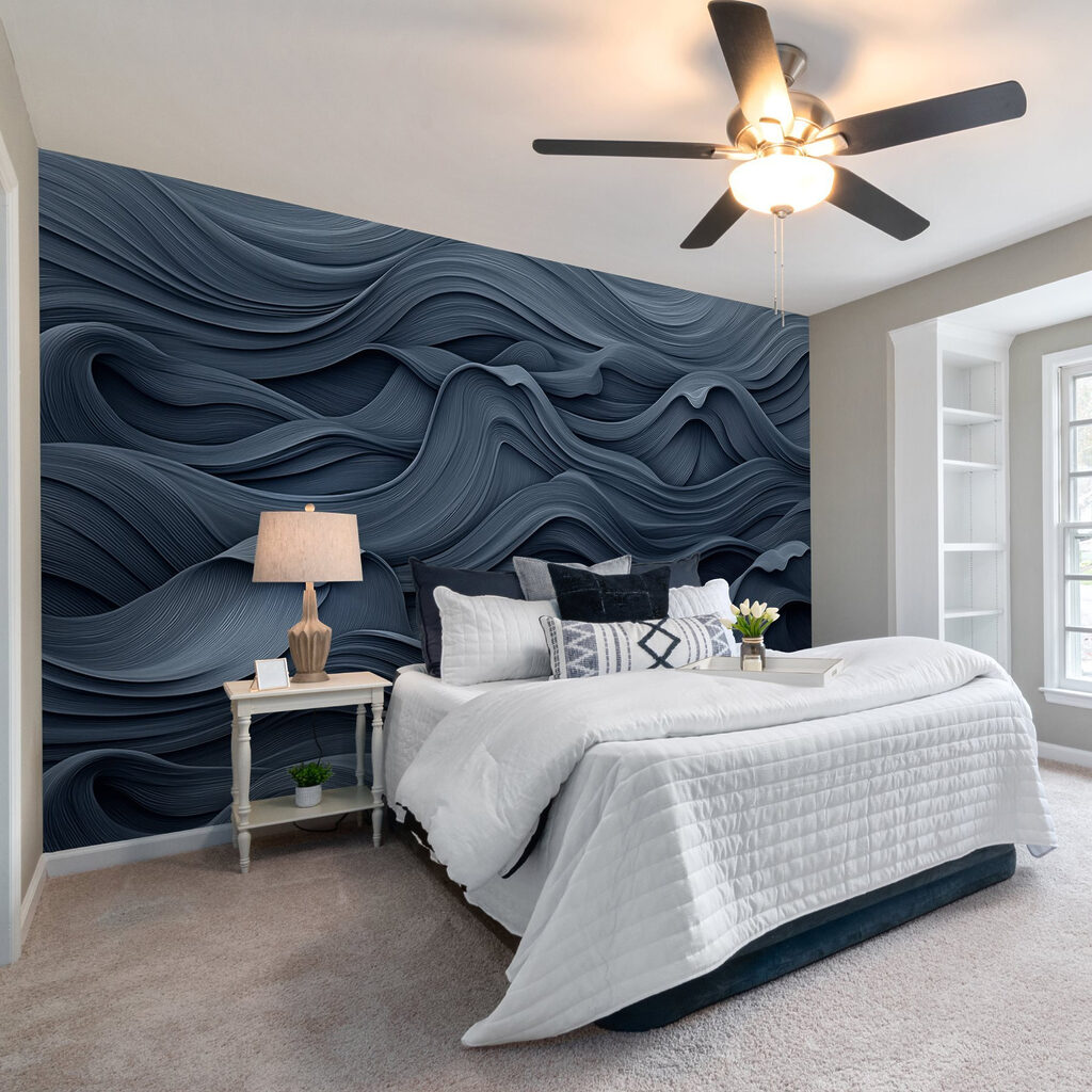 Grey wavy pattern on a surface